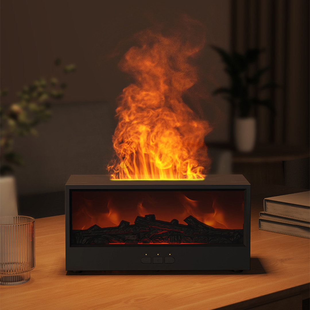 aroma diffuser with fireplace lighting