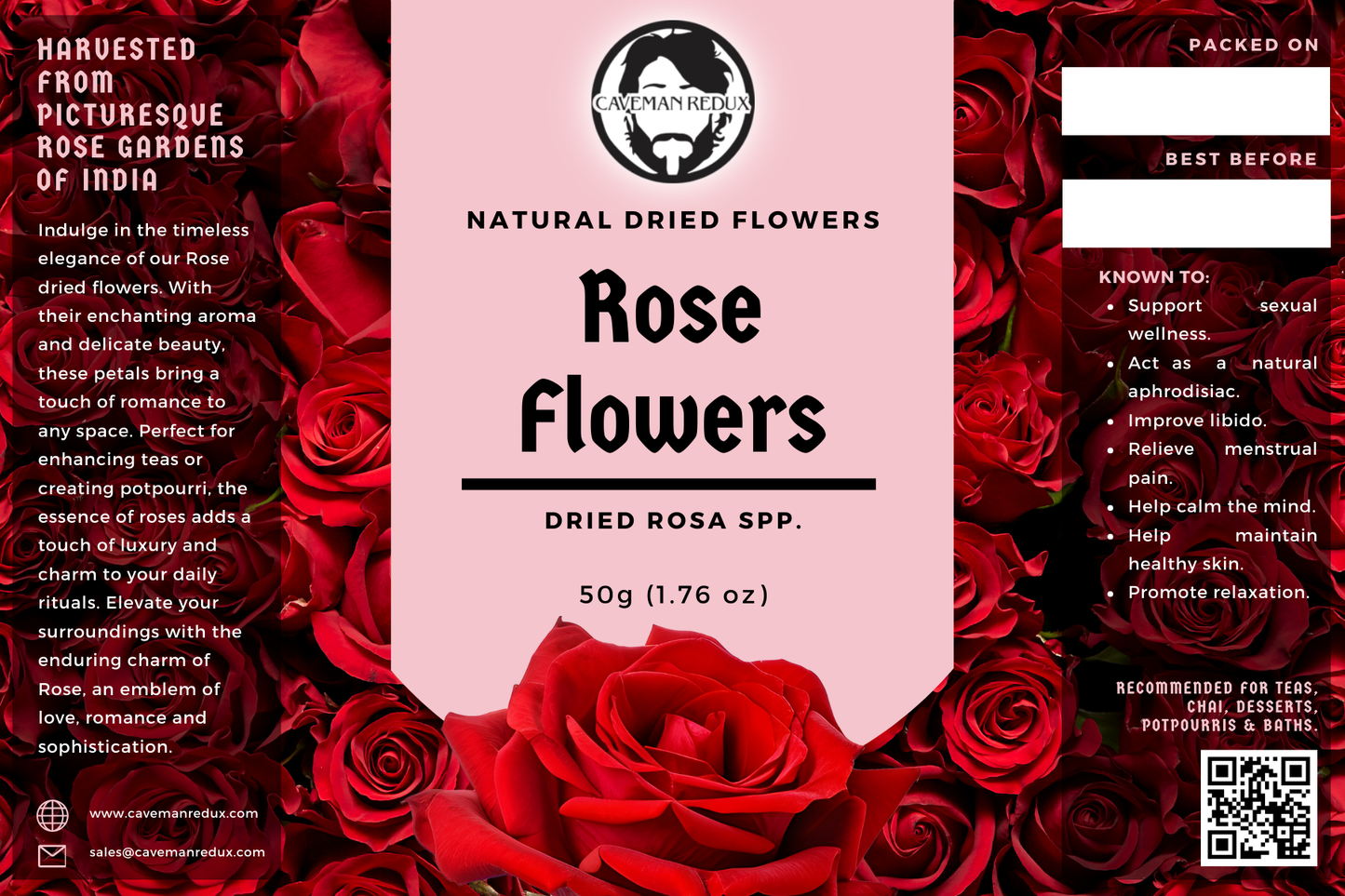 dried rose petals