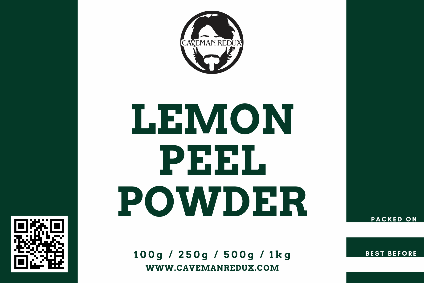 lemon peel powder label