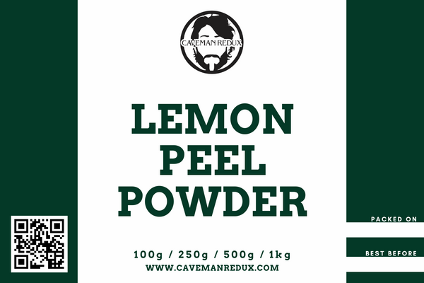 lemon peel powder label